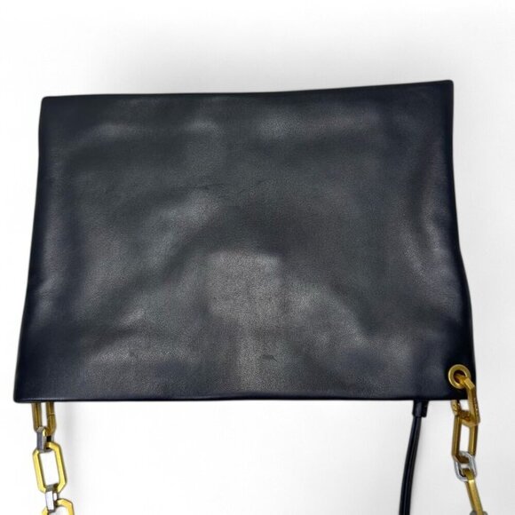 ALL SAINTS Bettina Leather Chain Shoulder Bag Black NWOT - Picture 7 of 16